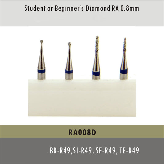 Dental Diamond Bur Kits For Students RA-008D - Set Of 4 Pcs